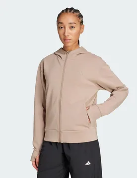 Felpa Designed 4 Training Full-Zip Hooded S Chalky Brown - Adidas - FashionsVida