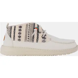 Botines de mujer de tejido y cordones elásticos