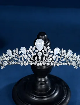 HIBRIDE Shiny Zirconia Bride Wedding Headband Party Women Hair Accessories Water Drop Tiara and Crown Couronne De Mariage C-116 - Aliexpress - FashionsVida