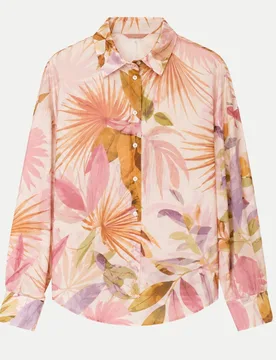 Relaxed-Fit Bluse mit Allover-Print Mehrfarbig XS - Guess - FashionsVida
