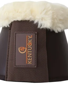 Hufglocken LEATHER SHEEPSKIN braun/natur XXL - Kentucky Horsewear - FashionsVida