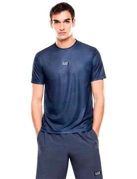 Ea7 Emporio Armani T-shirt à Manches Courtes 7m001662_af21797 Fancy Blue Denim XL - Giorgio Armani - FashionsVida