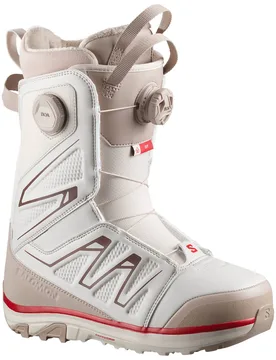 Snowboard-Boots Ivy BOA SJ BOA Almond Milk/White Pepper/Haute Red für Damen Größe 38,5 Weiß - Salomon - FashionsVida