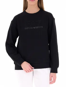 Felpa in cotone NERO XS - EA7 EMPORIO ARMANI - FashionsVida