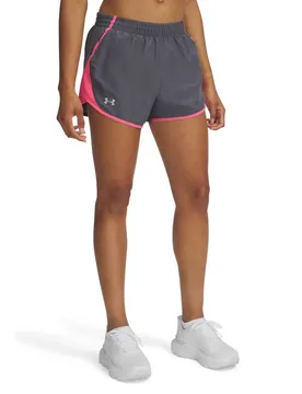 Pantaloni Corti Fly By 3´´ Castlerock / Super Pink / Reflective L - Under armour - FashionsVida