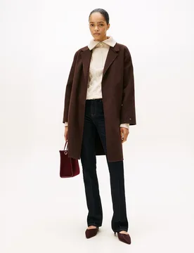 Abrigo de mujer de lana con cinturón - Tommy Hilfiger - FashionsVida