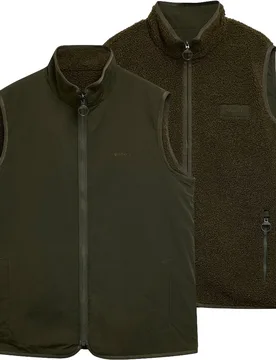 Polaire sans manches chaude et réversible - Reversible Fleece Gilet Sage - Taille L - Vert - Barbour - FashionsVida
