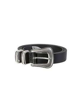 Cintura in pelle WESTERN SILVER BELT nero 85 - Nudie Jeans - FashionsVida