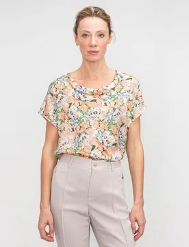 Blusa de mujer de manga corta con cuello redondo - Lasserre - FashionsVida