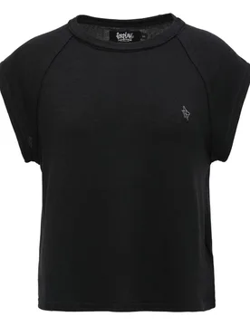 Top - Outside seam T-Shirt Black - S bis XXL - für Damen - Größe L - schwarz - Frauen - female - ForPlay - FashionsVida