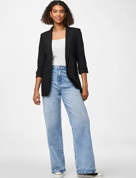 Blazer de mujer con mangas 3-4 y cuellos de solapa - Pieces - FashionsVida