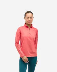Women's GlideTech Quarter Zip Jacket in Grapfruit, Size Small