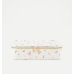 Joyero rectangular con estampado floral