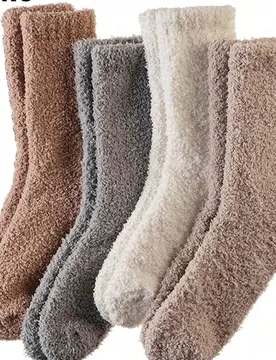 Pares de calcetines gruesos para mujer para dormir en casa, para el piso, posparto, otoño/invierno, talla única 35-43 39-42 - Shein - FashionsVida