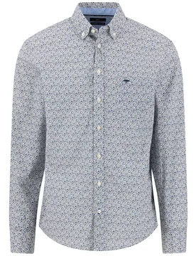 Camicia A Maniche Lunghe 16096290 Cobalt M - Fynch Hatton - FashionsVida