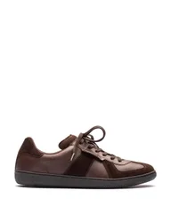 Leather Lace Up Trainers Brown male