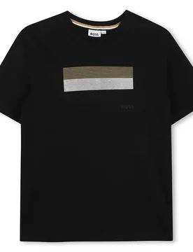 Maglietta A Maniche Corte J52979 Black 12 Anni - BOSS - FashionsVida