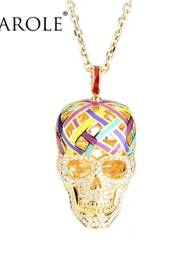 VAROLE Collares Necklace Women Enamel 3D Colorful Skeleton Necklaces & Pendants Vintage Choker Statement Necklace Collier - Aliexpress - FashionsVida