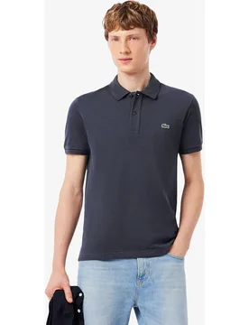 Polo de hombre de piqué de corte ajustado de manga corta - Lacoste - FashionsVida