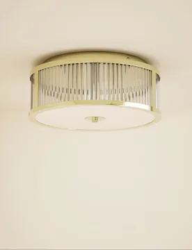 Monroe Flush Light Polished Brass - M&S - FashionsVida