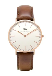 Dw00100006 Mens Classic 40mm St Mawes Rose Gold Watch - Brown - One Size