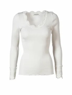 Maglietta a maniche lunghe bianco M - Rosemunde - FashionsVida