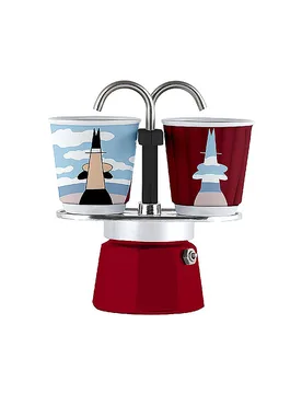 Espressokocher Mini Express 2 Tassen Rot Dekor rosso - Bialetti - FashionsVida