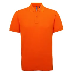Mens Short Sleeve Performance Blend Polo Shirt (Orange) - Size Small