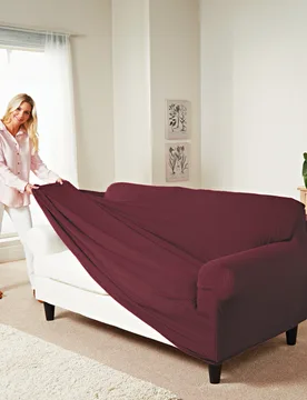 Sofabezug 3-Sitzer burgund Eldo - Eldo - FashionsVida