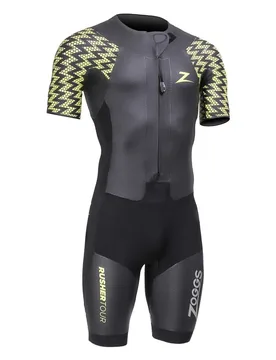 Rusher Tour Short Sleeve Shorty Black / Yellow XSLO Men - Zoggs - FashionsVida