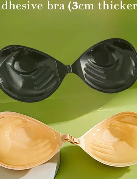 Pieza Sujetador adhesivo color albaricoque, sujetador invisible de 3CM de grosor, adecuado para busto pequeño, sin tirantes y sin espalda para vestid - Shein - FashionsVida