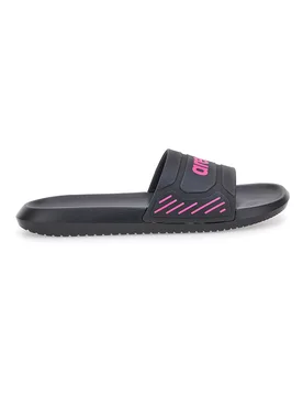Ciabatte nere con logo rosa 10563300 36 - Arena - FashionsVida