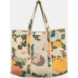 Bolso tote acolchado Jacquard Putty