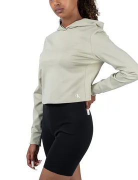 Rib Mix Hoodie Wheat Fields M Damen - Calvin Klein - FashionsVida