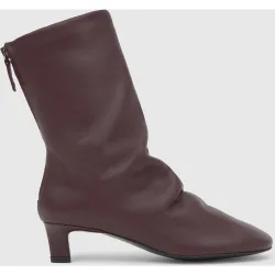 Botines ariel de mujer en napa con tacón y cremallera