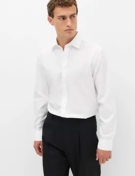 Slim Fit Ultimate Non Iron Cotton Shirt White male - M&S - FashionsVida