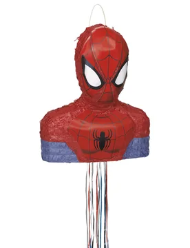 Partyspiel Pinata Lizenzware Spider Man rot-blau - male - Unique - FashionsVida
