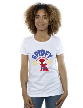 Women's Spidey & His Amazing Friends Rescue Cotton T-Shirt in White Size: 2XL - White - Size: 2XL - Marvel - FashionsVida