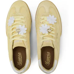 Zapatillas deportivas de mujer de piel con logo picado