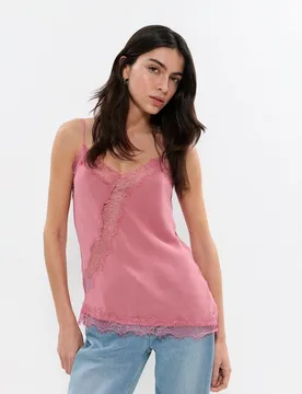Top de mujer asimétrico lencero - Brownie - FashionsVida