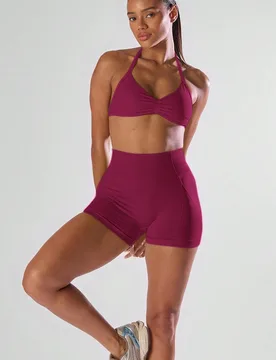 Pantalones cortos mini de cintura alta, cómodos y activos para entrenamiento, gimnasio, correr, club de running, pádel, tenis, pickleball, yoga, pil - Shein - FashionsVida
