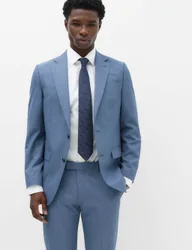 Tailored Fit Textured Jacket Light Airforce male