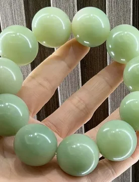 Authentic natural bracelet, large size, green Bodhi beads with milk-white and floral patterns, hand-held cultural item - Aliexpress - FashionsVida