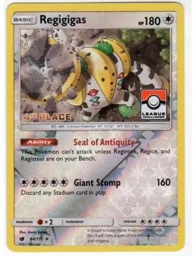 Pokemon SM Crimson Invasion 084/111 Regigigas (League Promo 4th Place) - Pokémon - FashionsVida
