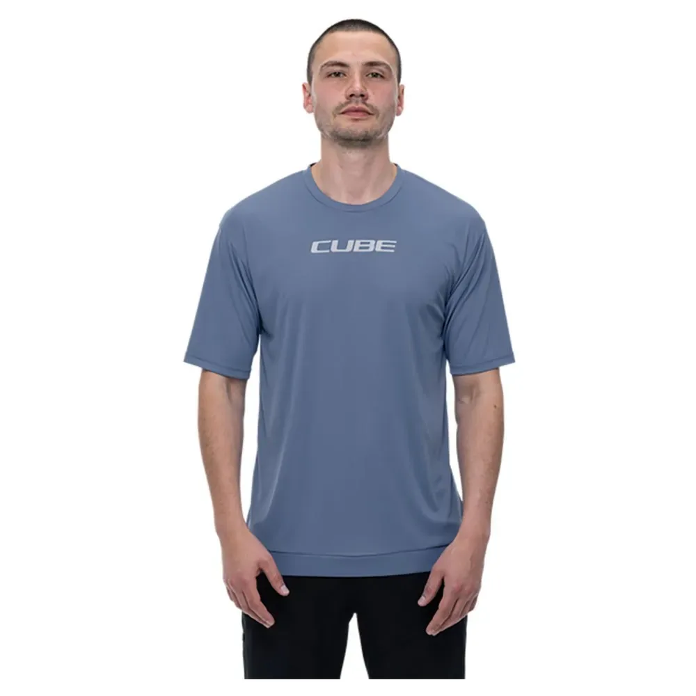 Maglia Da Enduro A Maniche Corte Atx Tech Smoke Blue - CUBE - FashionsVida