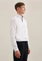 Regular Business Hemd Uni Weiß 40