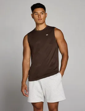Camiseta de tirantes sin costuras Tempo Pillar Graphic para hombre de MP - Chocolate - XS - MyProtein - FashionsVida
