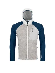 Chaqueta polar con capucha Classic Knit para hombre gris claro XL