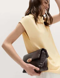 M&S Cowl Neck Top Yellow female