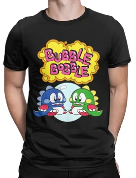 Bubble Bobble Round Collar 80s nostalgia computer game pixel video games cute dragon Tees Short Sleeve Clothes Plus Size - Aliexpress - FashionsVida